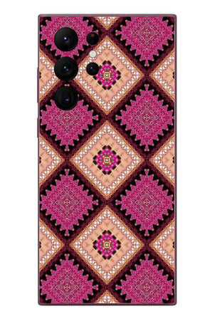 Samsung Galaxy S22 Ultra Uyumlu Pembe Yavrusu Motifleri Baskılı Silikon Kılıf