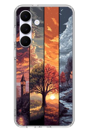 Samsung Galaxy S25 FE Uyumlu Sonbahar İlkbaharım Baskılı Silikon Kılıf