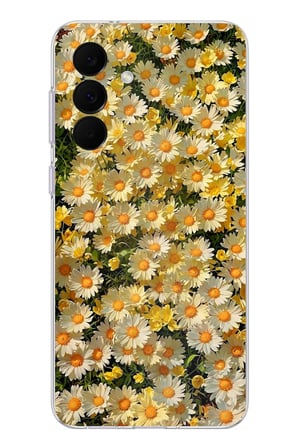 Samsung Galaxy A37 Uyumlu Papatya Bahçesi Sulu Boya Baskılı Silikon Kılıf
