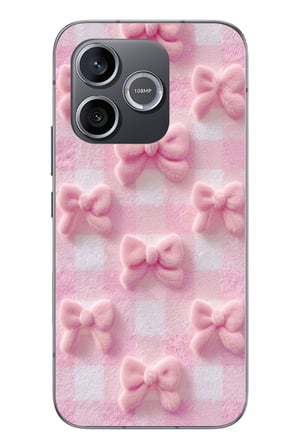 Honor 600 Uyumlu Pembe Kurdeleler Baskılı Silikon Kılıf