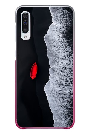 Samsung Galaxy A50 Uyumlu Kırmızı Tekne Yalnız Baskılı Silikon Kılıf