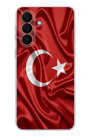 Samsung Galaxy A27 Uyumlu Türk Bayrağı Baskılı Silikon Kılıf