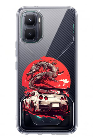 İnfinix GT 50 Pro Uyumlu GTR Ejderha Tasarımlı Baskılı Silikon Kılıf
