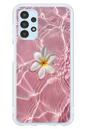 Samsung Galaxy A13 Uyumlu Dalgalı Papatya Baskılı Silikon Kılıf