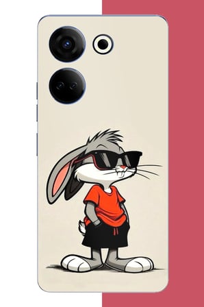 Tecno Camon 20-20 PRO Uyumlu bagsbuny 1 Baskılı Silikon Kılıf
