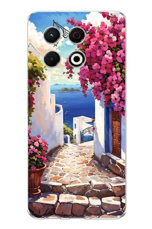 Tecno Spark 30 Pro Uyumlu Ege'nin Kayıp Sokakları Baskılı Silikon Kılıf