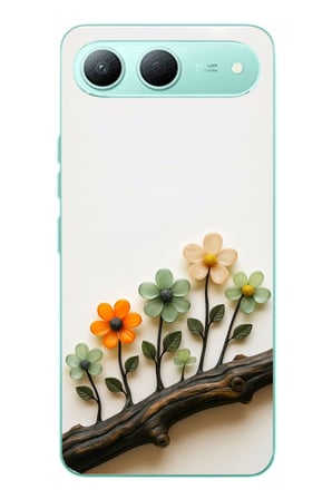 Tecno Spark 40 5G Uyumlu Dalda Açan Çiçekler Baskılı Silikon Kılıf