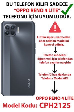 OPPO Reno 4 Lite Uyumlu Modern Hellenistik Davut Baskılı Silikon Kılıf