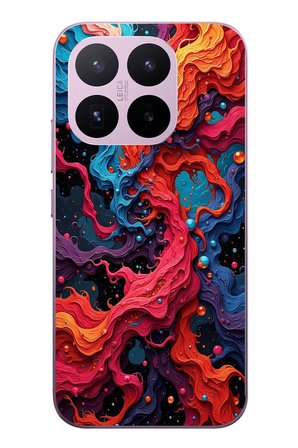 Xiaomi 17T
 Uyumlu Dalgaların İz Karışımı Baskılı Silikon Kılıf