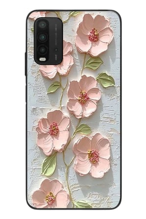 Redmi 9T Uyumlu Gül Kurusu Baskılı Silikon Kılıf