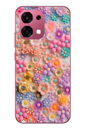 Oppo A6 PRO
 Uyumlu Çiçek Bükleleri Baskılı Silikon Kılıf