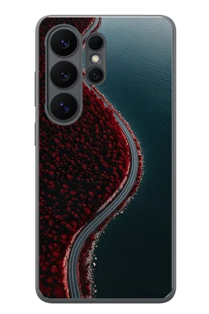 Samsung Galaxy S26 Ultra Uyumlu Sonbahar Yolu Baskılı Silikon Kılıf