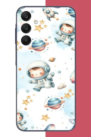 Samsung Galaxy A25 Uyumlu Minik Astronot Baskılı Silikon Kılıf