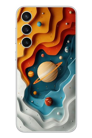 Samsung Galaxy S23 Fe Uyumlu Uzay Renk Paleti Baskılı Silikon Kılıf