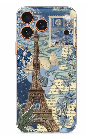 iPhone 17 PRO MAX Uyumlu Paris ve Eyfel Kulesi Baskılı Silikon Kılıf