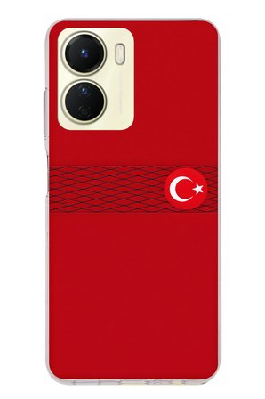 Vivo Y16 Uyumlu Türk Milli Takım Izgara Desenli Forma Baskılı Silikon Kılıf