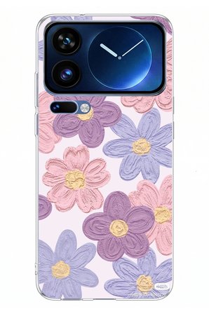 Xiaomi 17 Pro Max Uyumlu Renkli Papatyalar Sulu Boya Baskılı Silikon Kılıf