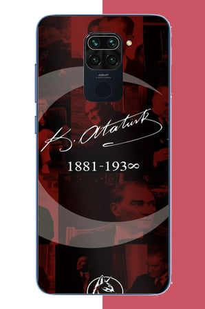 Redmi Note 9 Uyumlu Atatürk İmza Baskılı Silikon Kılıf