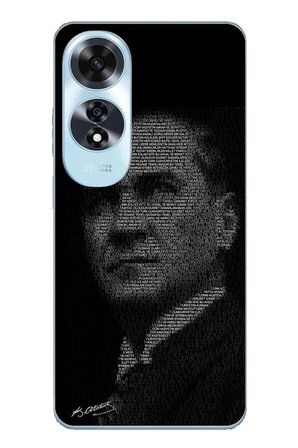 Oppo A60 Uyumlu Gençliğe Hitabe Yazılı Atatürk Silüeti Baskılı Silikon Kılıf