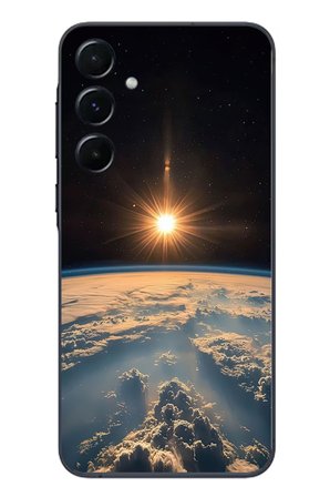 Samsung Galaxy A55 Uyumlu Uzay Günbatımı Baskılı Silikon Kılıf
