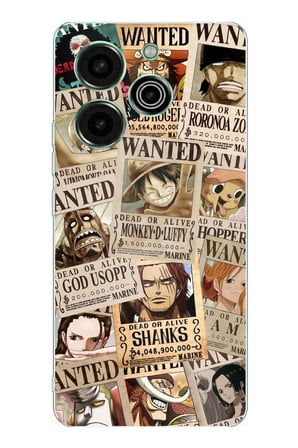 Tecno Pova 6 Pro Uyumlu One Piece Gazete Tasarımlı Baskılı Silikon Kılıf
