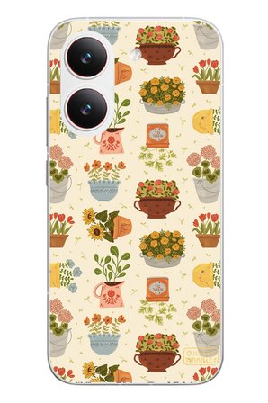 Poco X8 Pro
 Uyumlu Çiçekler ve Saksılar Baskılı Silikon Kılıf
