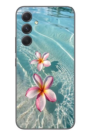 Samsung Galaxy A54 Uyumlu Denizde Çiçekler Baskılı Silikon Kılıf