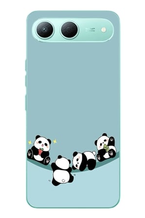 Tecno Spark 40 5G Uyumlu Panda Ailesi Baskılı Silikon Kılıf