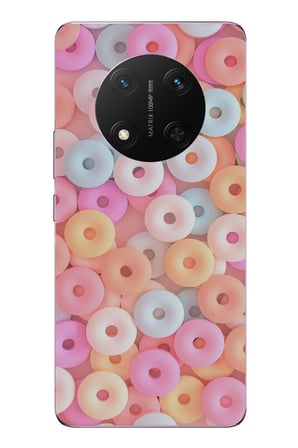 Honor Magic 7 Lite Uyumlu Renkli Yuvarlak Şekerler Baskılı Silikon Kılıf