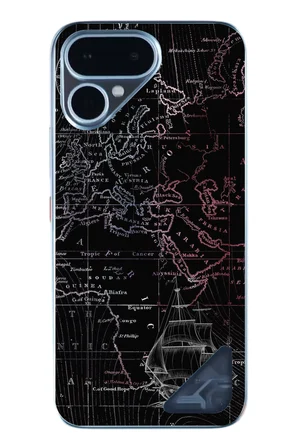 Tecno Pova Curve 2 Uyumlu Denizci Dünya Haritası Baskılı Silikon Kılıf