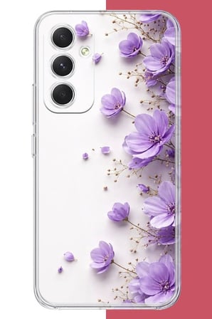 Samsung Galaxy A17 Uyumlu Lavanta Zarafeti Baskılı Silikon Kılıf