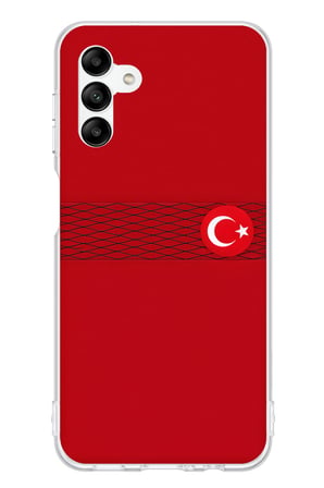 Samsung Galaxy A04s Uyumlu Türk Milli Takım Izgara Desenli Forma Baskılı Silikon Kılıf