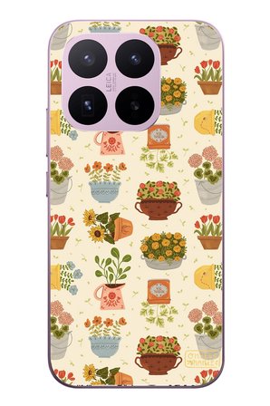 Xiaomi 17T
 Uyumlu Çiçekler ve Saksılar Baskılı Silikon Kılıf