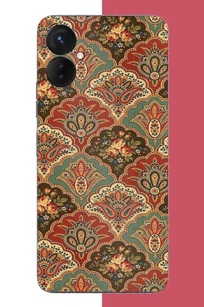 Tecno Spark 9 Pro Uyumlu Çini Motif Baskılı Silikon Kılıf