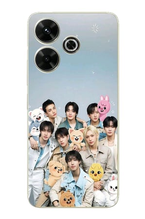 Redmi 13 Uyumlu Tray Kids K-Pop Grubu ve SKZOO Temalı Baskılı Silikon Kılıf