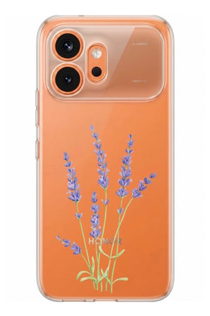 Honor 600 Uyumlu Lavanta Çiçek Tasarımlı Baskılı Silikon Kılıf