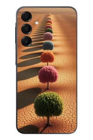 Samsung Galaxy A16 Uyumlu Sıralı Renkli Ağaçlar Baskılı Silikon Kılıf