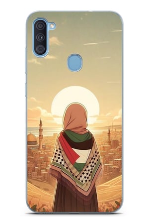 Samsung Galaxy A11-M11 Uyumlu Filistine Özgürlük Kız Baskılı Silikon Kılıf