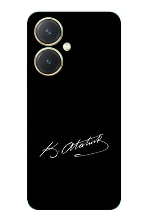 Vivo Y27 Uyumlu Atanın İzi İmza Baskılı Silikon Kılıf