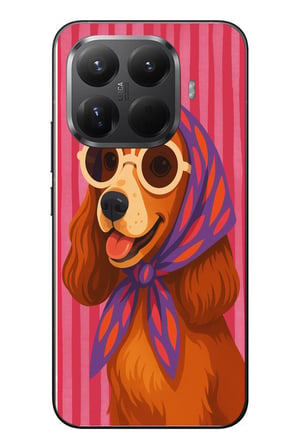 Xiaomi Mi 15T Pro Uyumlu Gözlüklü Köpek Baskılı Silikon Kılıf