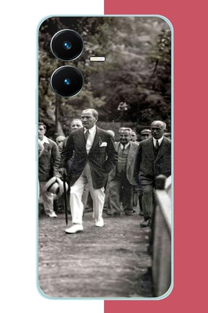 Vivo Y22 Uyumlu atatürk yürüyüşte Baskılı Silikon Kılıf