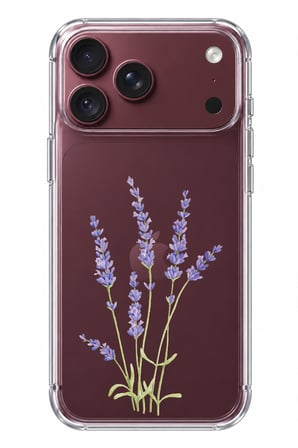 iPhone 18 PRO MAX Uyumlu Lavanta Çiçek Tasarımlı Baskılı Silikon Kılıf