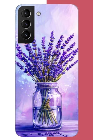 Samsung Galaxy S21 PLUS Uyumlu lavanta Baskılı Silikon Kılıf