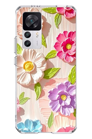 Xiaomi Mi 12T-12T PRO Uyumlu Renkli Çiçek Bahçesi Baskılı Silikon Kılıf