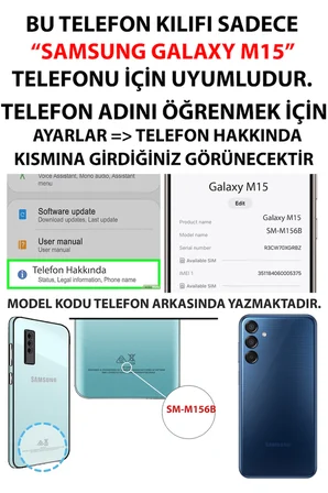 Samsung Galaxy M15 Uyumlu Atanın İzi İmza Baskılı Silikon Kılıf