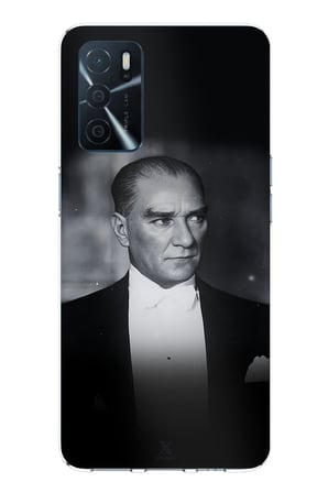 Oppo A16 - A54 - A55 Uyumlu Zarafet ve Asalet: Atatürk Smokinli Baskılı Silikon Kılıf