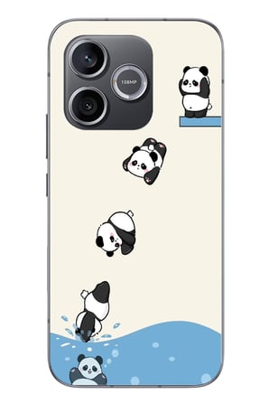 Honor 600 Uyumlu Yüzen Pandalar Baskılı Silikon Kılıf