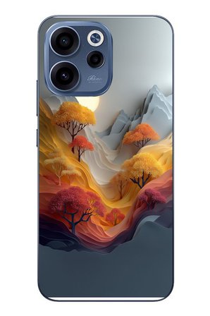 Oppo Reno 15F Uyumlu Renk Dalgalı Manzara Baskılı Silikon Kılıf