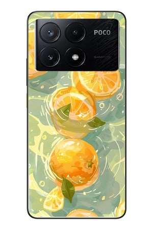 Poco X6 Pro Uyumlu Limonlar Pastel Baskılı Silikon Kılıf