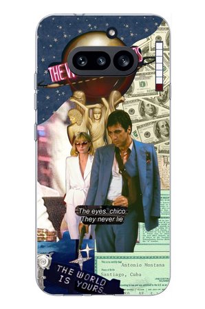 Nothing Phone (4A) Uyumlu Elvira Hancock & Tony Montana Tasarımlı Baskılı Silikon Kılıf